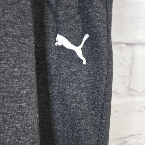 Puma Charcoal Jogger Pants with White Accents - Picture 2 of 6